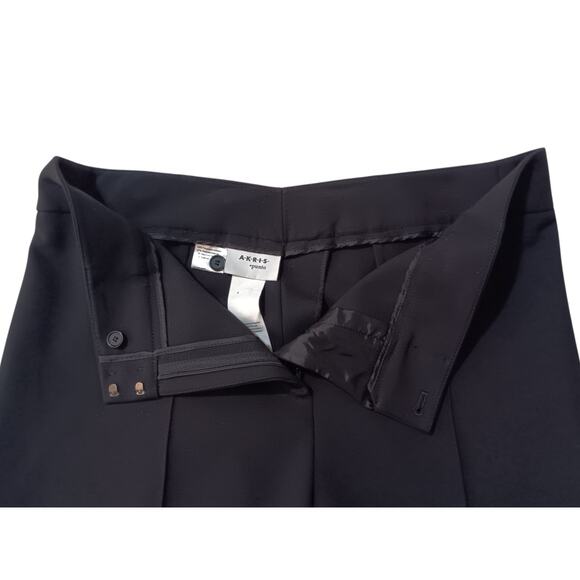 NEW AKRIS PUNTO Wide Leg Pants 14 Tailored 35x26 Similar to Cropped Chiaro Black - Picture 7 of 13